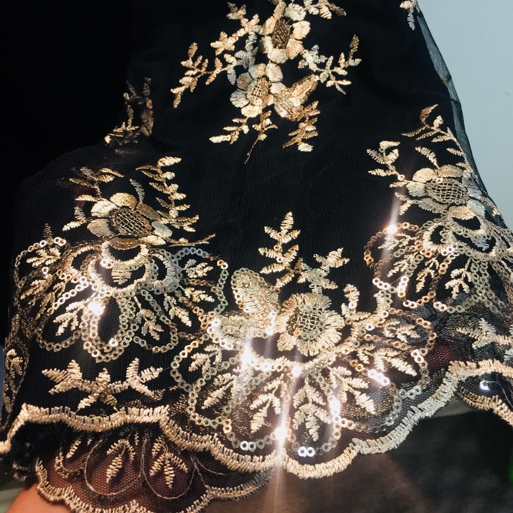 Embellished black dress